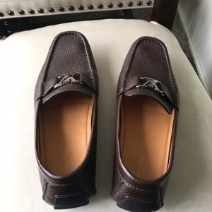Louis Vuitton brown leather penny loafers size 12